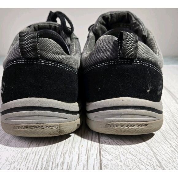 Skechers Relaxed Fit Memory Foam Shoes Men’s Size 12 Dark Gray Comfort Gorpcore - Picture 5 of 10